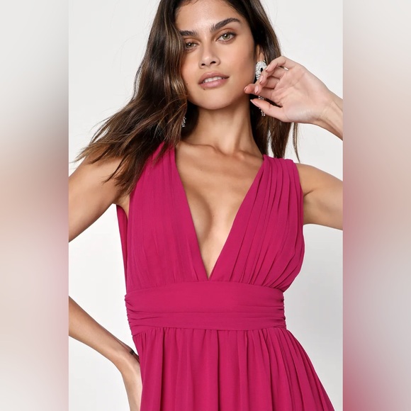 Heavenly Hues Magenta Maxi Dress - Picture 3 of 4